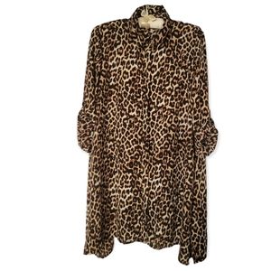 Melissa Paige‎ Leopard Tunic Shirt  Size Small